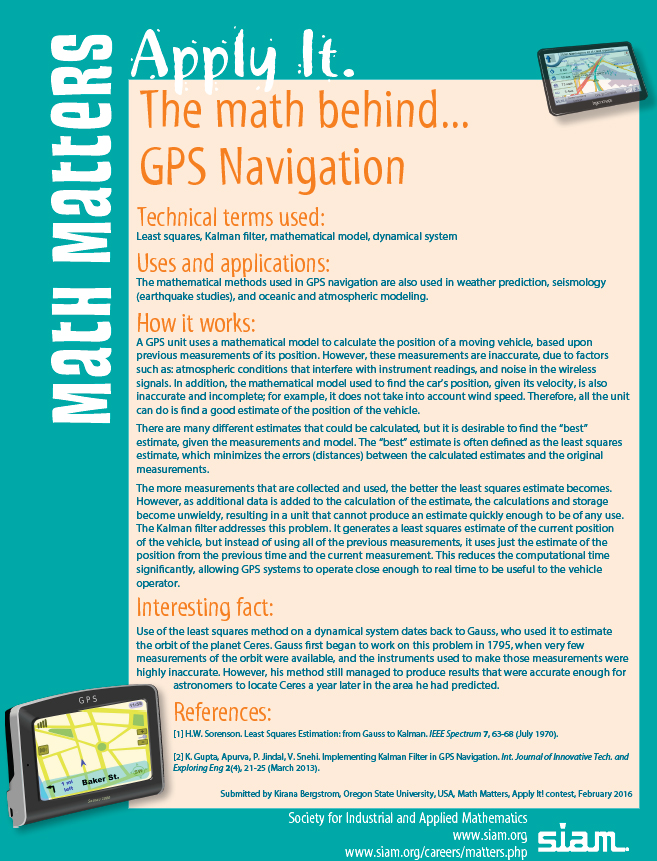 math behind GPS Navigation